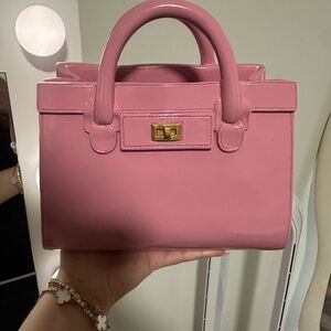 Elegant Pink Handbag Vase